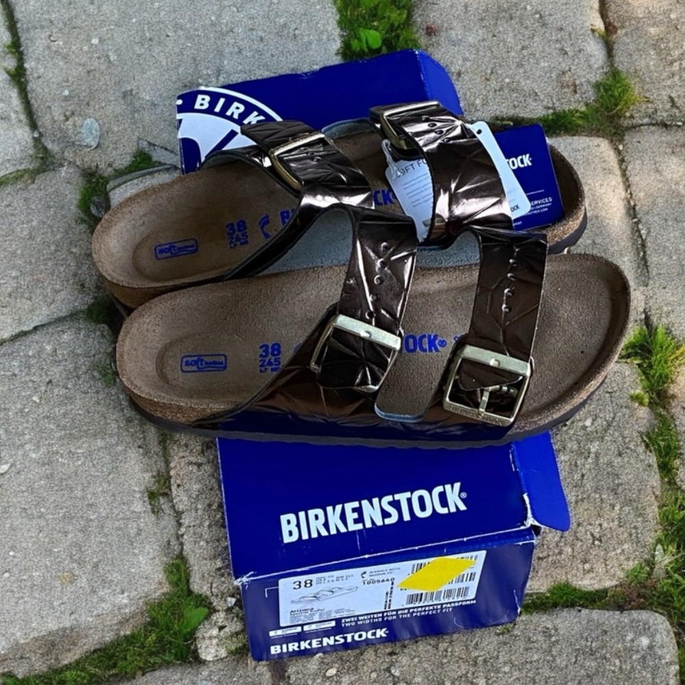 BIRKENSTOCK ARIZONA SPECTRAL TRUFFLE UNISEX SIZE 38 NARROW ( W 7, M 5 ) - Picture 10 of 15